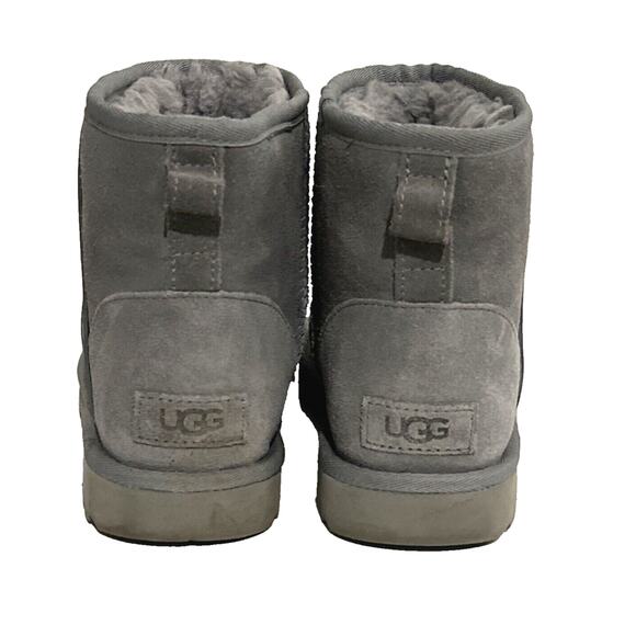 UGG Women's Classic Mini Side Logo II Boots Size 8 US Gray EUC - Picture 2 of 11